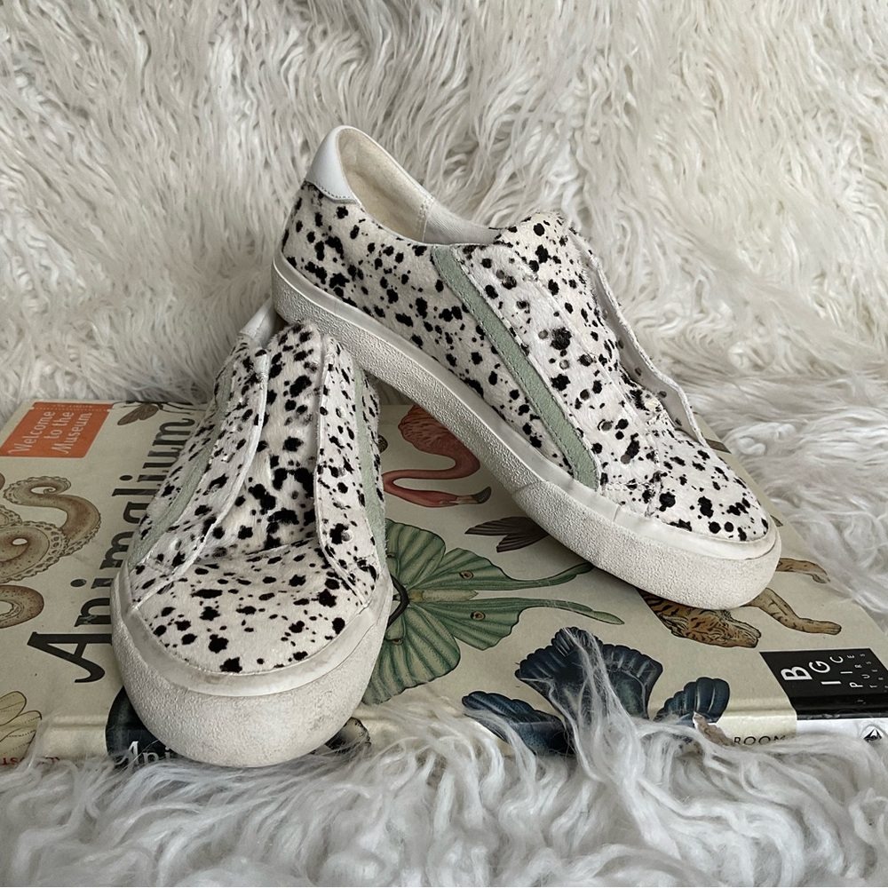 Madewell Sidewalk Low-Top Sneakers‎ in Spatter-Painted Calf Hair